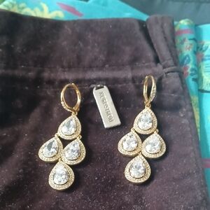 Nadri Gold Teardrop Earrings